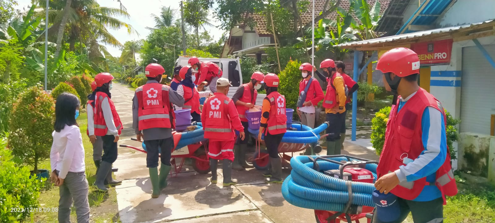 Tim Wash PMI Kembali Normalisasi 40 Sumur Tercemar Banjir Luapan