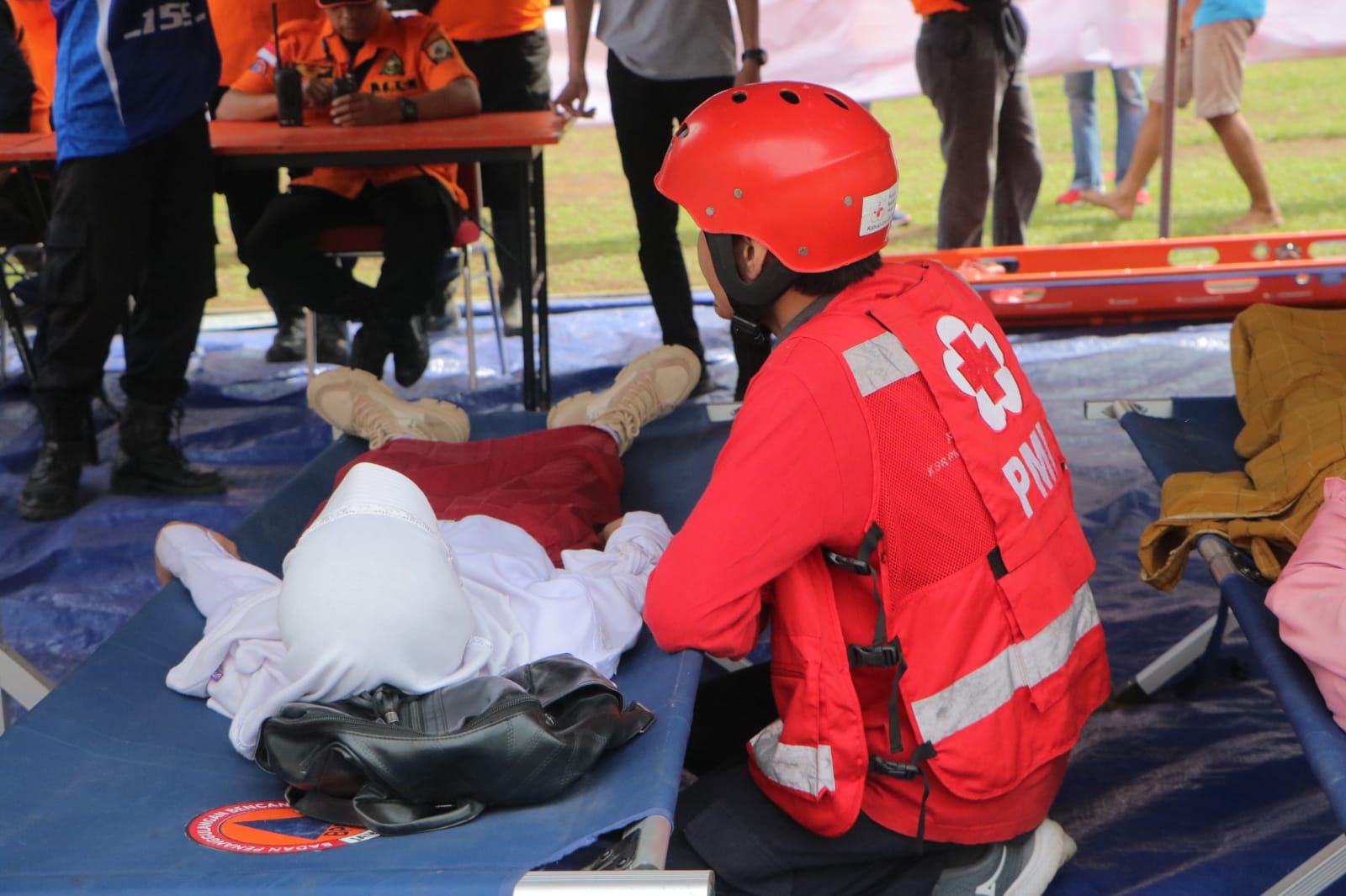 Relawan PMI Jember Ikut Siaga, Dalam Apel  Peringatan Hari Kesiapsiagaan Bencana Nasional