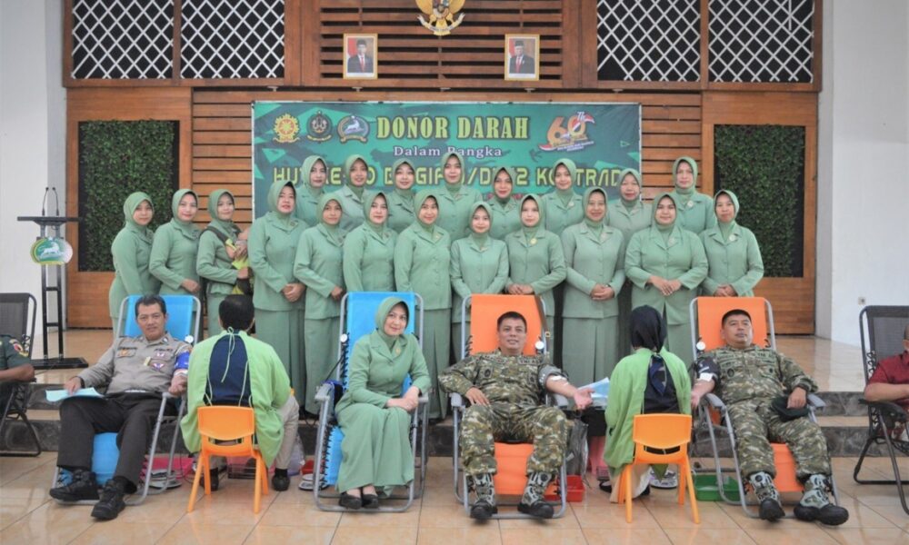 Sambut HUT Ke-60 Brigif 9/DY/2 Kostrad Gelar Bhakti Sosial Donor Darah