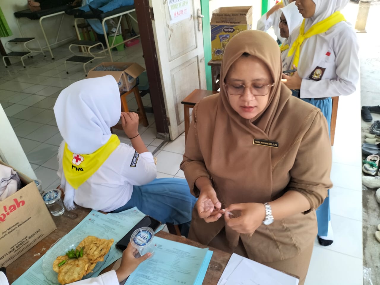 Guru Dan Siswa SMAN Rambipuji Kabupaten Jember Kompak Adakan Sosialisasi Dan Ikuti Aksi Kemanusiaan Donor Darah   