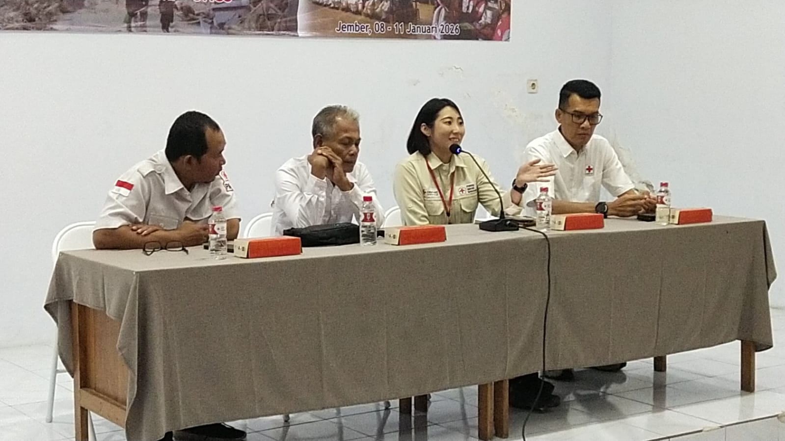 PMI Jember Dan Palang Merah Jepang Perkuat Ketangguhan Bencana, Keduanya Melakukan Pelatihan Manajemen Tanggap Darurat Dan Operasional Posko