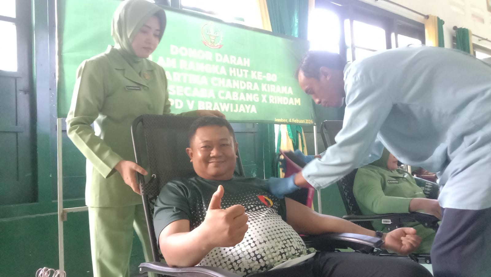 Peringati HUT Ke-80, Persit Secaba Brawijaya Jember Donasikan 25 Kantong Darah