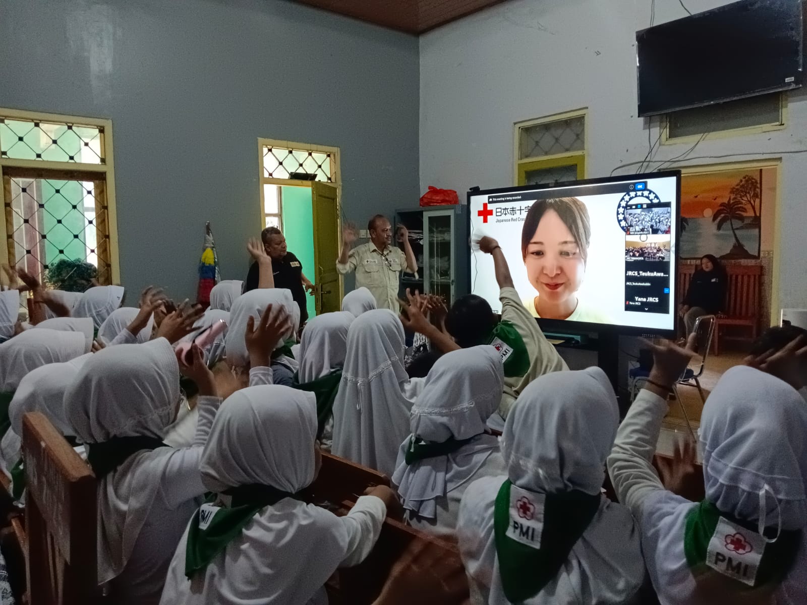Siswa SDN Puger Kulon 01 Jember Dan SMA Yamagata Jepang Saling Berbagi Inspirasi Ketangguhan Bencana
