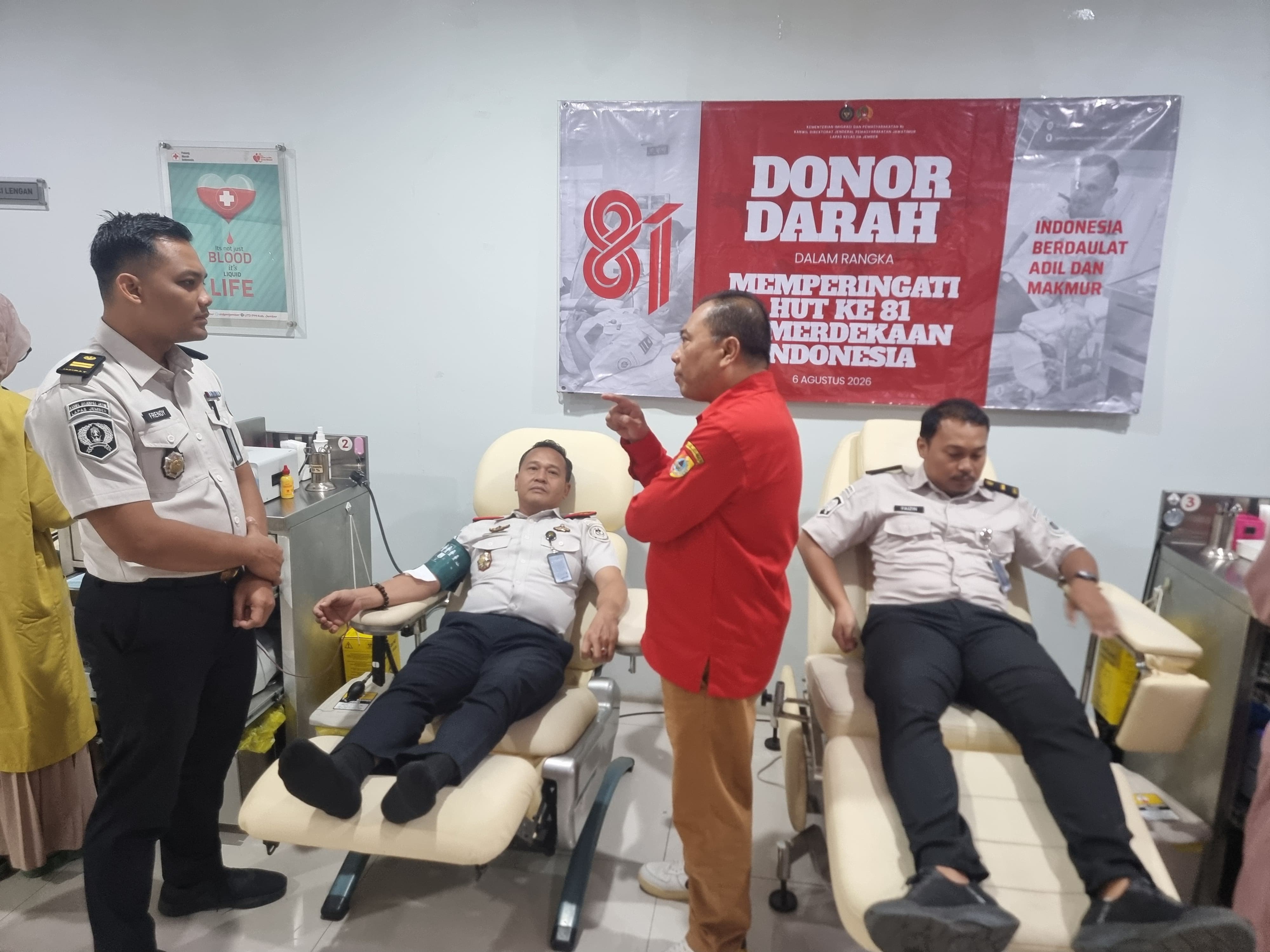 Lapas & Bapas Jember Gelar Donor Darah