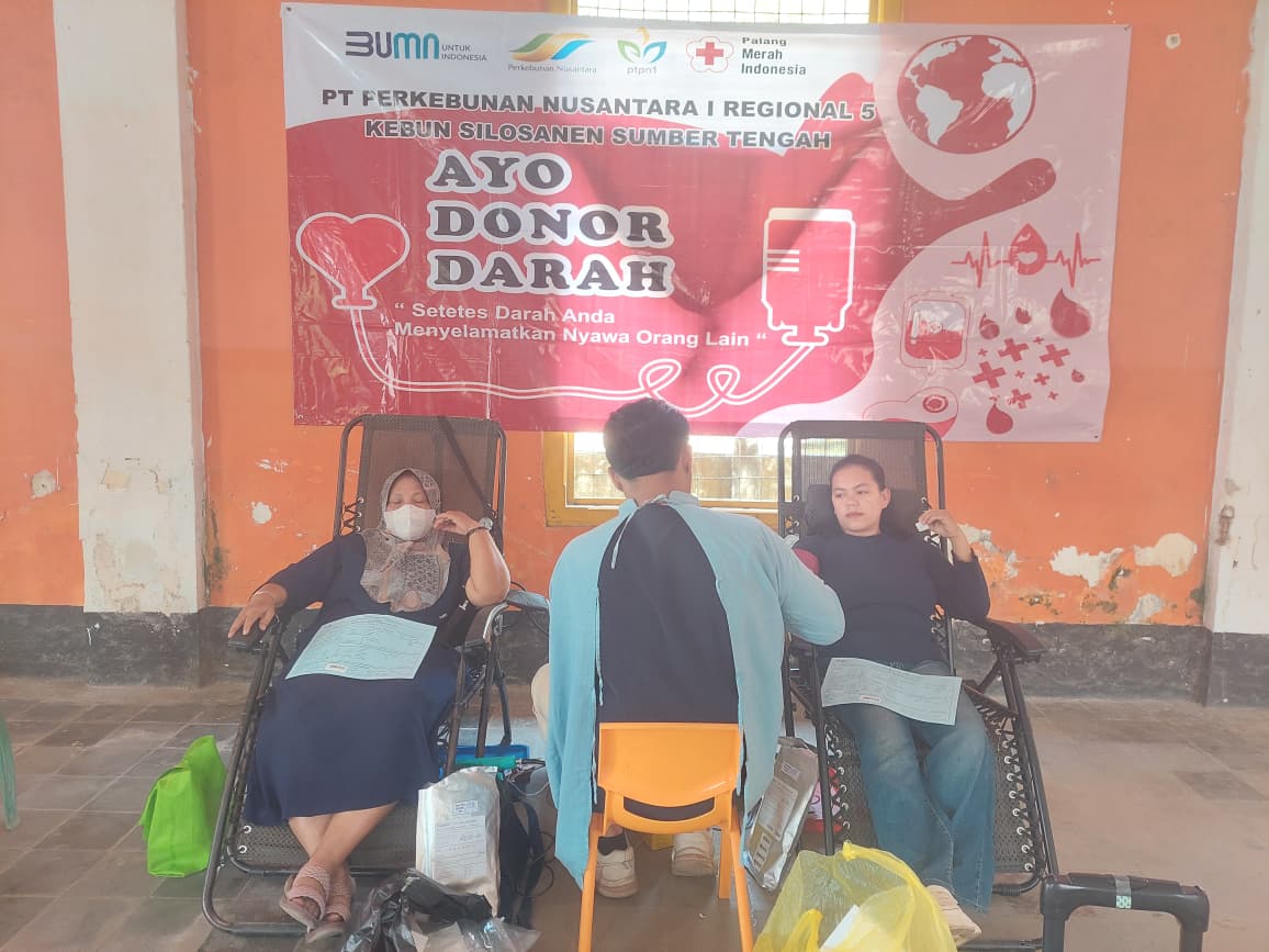AKSI KEMANUSIAAN DI KEBUN SUMBERTENGAH!! KARYAWAN PTPN 1 REGIONAL 5 SUMBANGKAN BELASAN KANTONG DARAH, 16 CALON PENDONOR GUGUR SKRINING