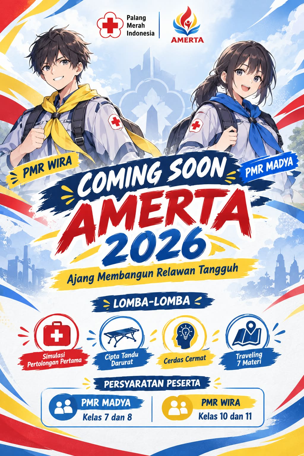 FORUM RELAWAN PMI KABUPATEN JEMBER ADAKAN AMERTA II, AJANG UNJUK KETRAMPILAN PARA RELAWAN REMAJA 