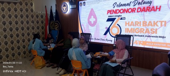 Kantor Imigrasi Jember Gelar Donor Darah Dalam Rangka Hari Bhakti Imigrasi Ke-76