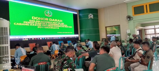 Jelang Ramadan, Kodim 0824 Sumbangkan 102 Kantong Darah Untuk PMI Jember