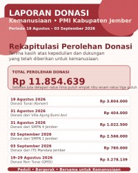 Donasi Untuk Korban Gempa NTT Tembus Rp11,8 Juta, Warga Jember Bergerak Lewat PMI