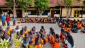 Semangat Kemanusiaan Mengudara, Latihan Perdana PMR Madya SMPN 1 Kalisat Dibanjiri Ratusan Anggota Baru